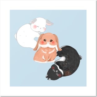 Yin yang Sean Bailey Claude Sleeping | Bunniesmee Posters and Art